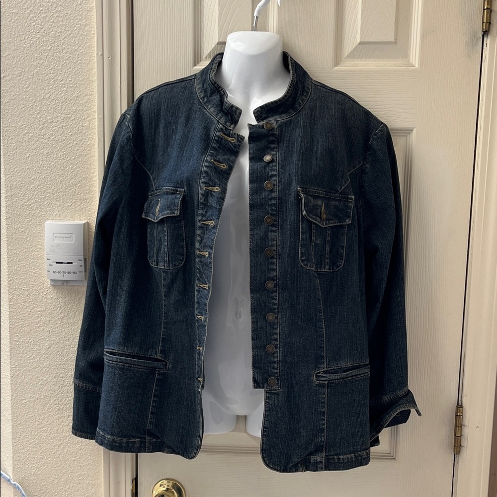 INC International Concepts Dark Denim Jean Jacket